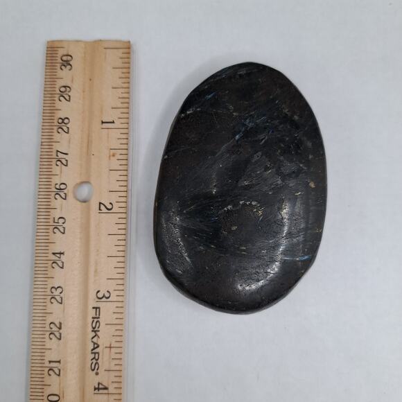 117G Natural Astrophyllite Garnet Firework Quartz Healing Palm Stone - Picture 5 of 5